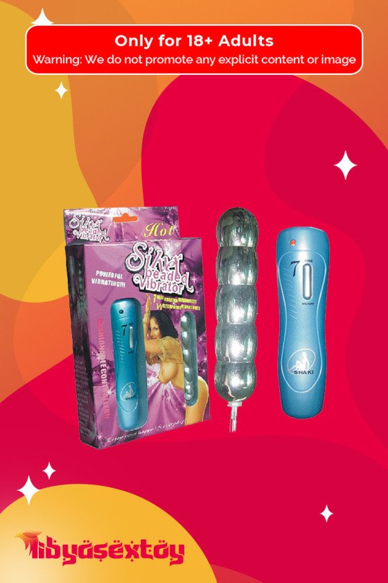 Silver Beaded Anal Vibrator-BIG AD-011