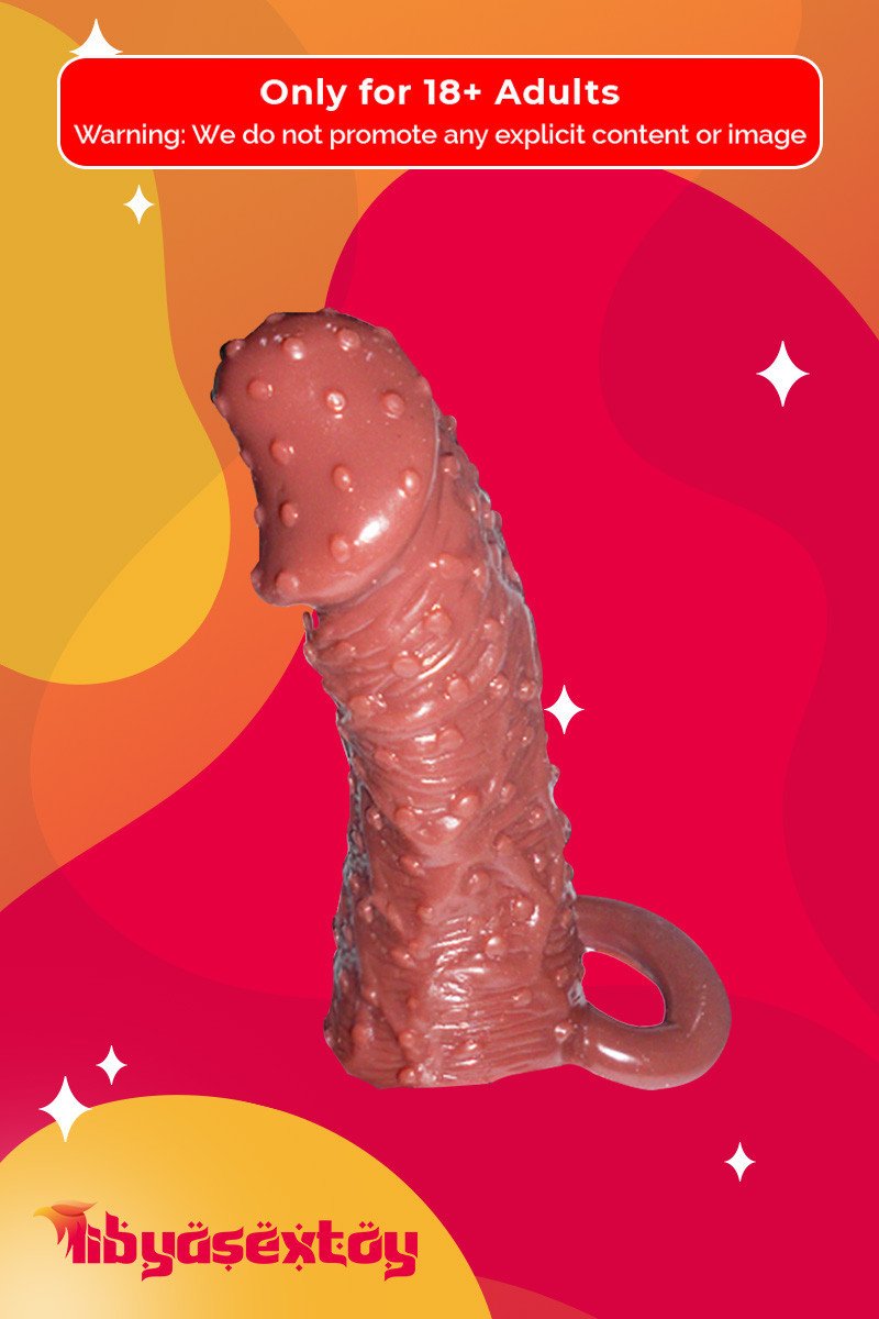 Solid Head Reusable Penis Extension Sleeve chocolate PES-026